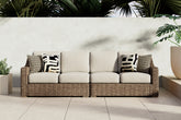 J&M Furniture - Ashley Furniture - Beachcroft 2-Piece Outdoor Loveseat with Cushion - RAF/LAF Loveseat w/CUSH (Set of 2) - P791-854